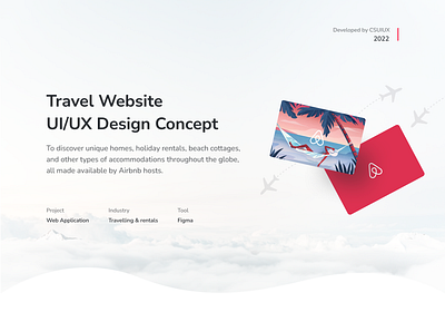 Airbnb Web Application - UI/UX Design airbnb booking concept design landing page rent travel ui uiux web app web design website