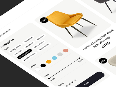 Minimalistic furniture website - Dark and light theme branding design furniture ecommerce furniture website interior app minimal minimalism minimalistic typography ui ux web design website