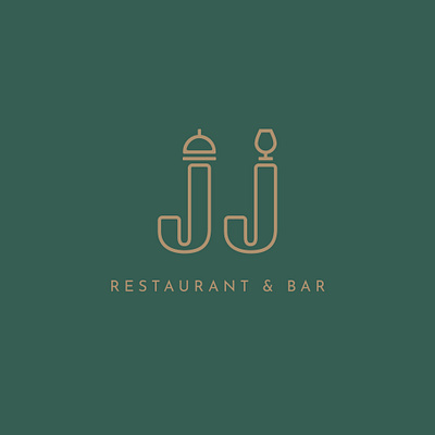 JJ restourant & bar branding graphic design logo poker restaurant vector