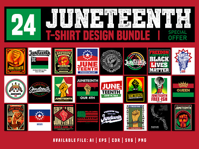 Juneteenth Design Bundle - part 1 black africa juneteenth bundle juneteenth tshirt bundle