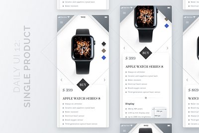 Daily UI 12: Single Product apple product daily ui figma mobile app mobile design product design product page single product watch product