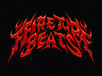 FFiretype Beats 3d chrome chrometype design fire graphic design logo red typography