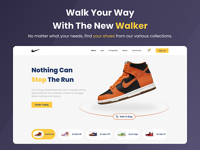 Nike - Sneaker Store website nike nike shoes nike shoes web ui shoes shoes design shoes ui shoes web ui uiux web ui