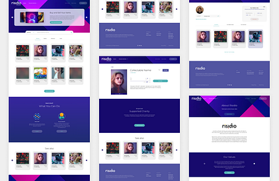 Risidio Marketplace - NFTs Marketplace branding ui ux