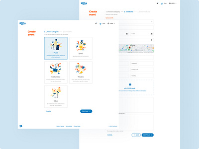 Event Creation clean dashboard design desktop event management form minimal ui ux webapp