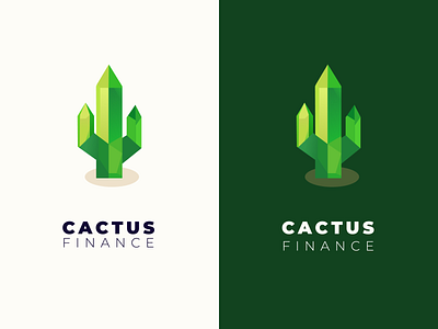 Cactus Finance - Logo illustration logo vector