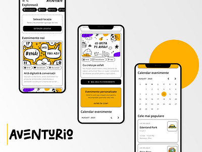 Aventurio Homepage UI design figma mobile mobile version ui ui ux uidesign website