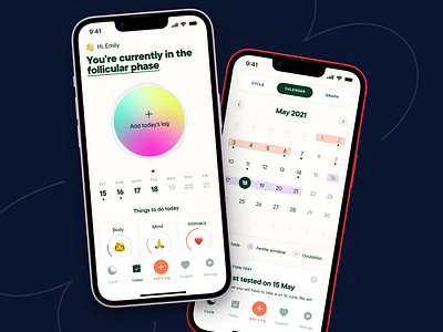 Women's Health App app design cycle app design healthcare interface design ui ui ux ux woman womens womens health app