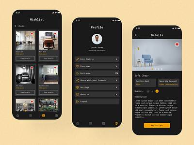 Rent Furniture Application app app design app development app design appdesign mobileappdesign branding design graphic design illustration logo mobileappdesign ui ux