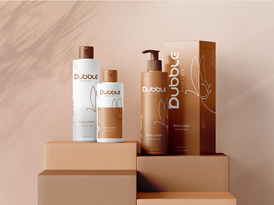 Branding for Dubble cosmetics body lotion brand identity brand packaging branding cosmetics product design graphic design identity design package package design product branding product identity product packaging skin care skin care product