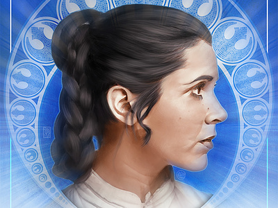 Princess Leia disney illustration portrait star wars