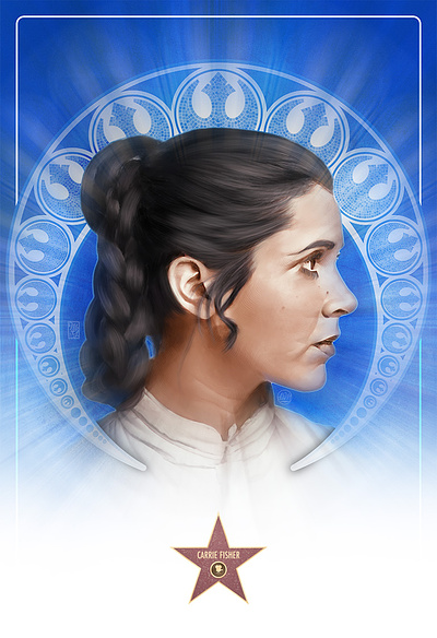 Princess Leia disney illustration portrait star wars