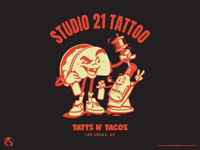 Tatts N' Tacos character design graphics hot sauce illustration t shirt design tacos tattoo tee design vans vector vector design