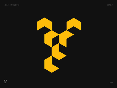 Letter Y. 36 Days of Type. Day 25 36 days of type arrow blockchain branding crypto design gradient hosting icon identity infrastructure isometric letter y lettering logo motion software y logo