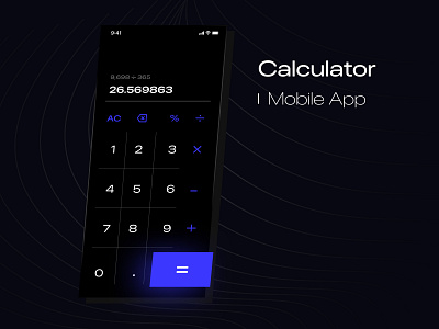 Calculator - DC #4 calculate calculator calculator app classic style dark mode dashboard design finance numbers reza n.musavi reza nezhadmusavi rezanmdesign swap ui design