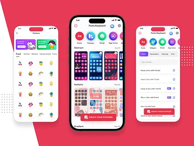 Fonts Keyboard app branding clean design illustration logo ui ux vector website