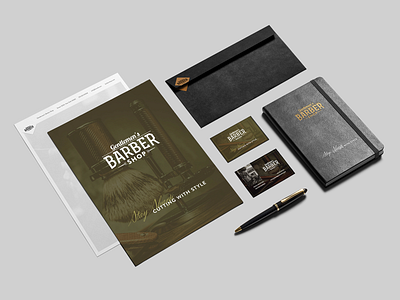 Barber Shop Branding bizcard brand identity branding brochure business business card business letter collateral envelope flyer graphic design letterhead print stationery visual identity website