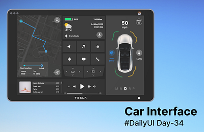 Car interface #DailyUI Day-34 branding dailyui design figma graphic design illustration logo ui userinterface