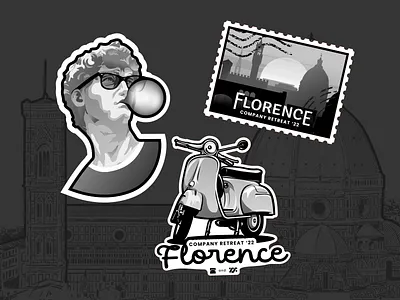 Company Retreat Visual Identity blockchain branding cryptocurrency illustration logo stickers travel ui ux visual identity