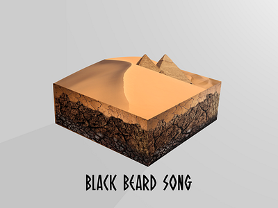 Desert adobe art box island desert design digital imaging illustration simple vector