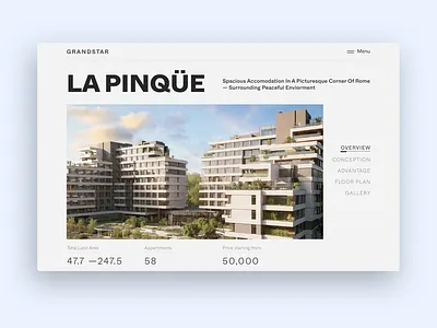 GRAND STAR Appartments Hero Section apartment living apartment seekers comfortable living design inspiration dream home elegant interiors exclusive living grand living grandstar hero section high end amenities landing page luxury apartments mockup modern design premier destination property management real estate ui design urban lifestyle