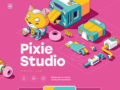 Pixie / Design Lab 2d 3d ar clean design flat icon illustration ios portfolio stuido typography ui ux vector vr web works