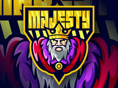 King majesty esport logo animation brand brand identity branding design esport game gamer gaming graphic design illustration king king logo logo majesty majesty logo streamer team vector