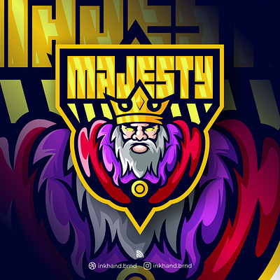 King majesty esport logo animation brand brand identity branding design esport game gamer gaming graphic design illustration king king logo logo majesty majesty logo streamer team vector