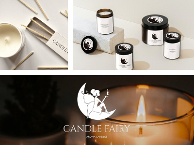 Logo for aroma candles app branding candle design fairy graphic design illustration logo typography ui ux vector