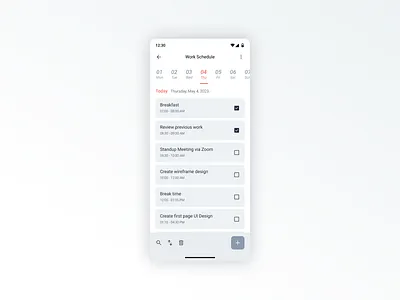 Schedule - Daily UI #071 071 app calendar dailyui design figma mobile schedule ui