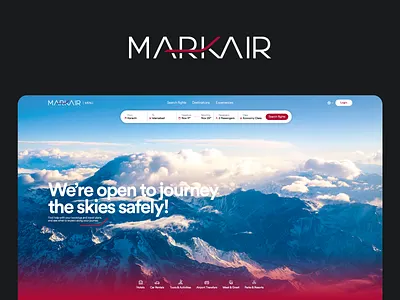 MarkAir - Brand Identity and Website Design app design app development application brand identity branding branding design design development graphic design logo logo book software ui ux visual identity web web design web development website website design