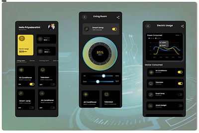 Smart home - homy mobile app UI Redesign branding design dribble ui ux