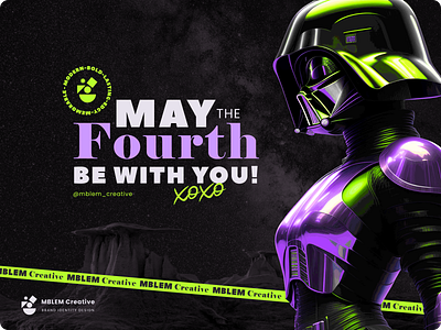 Happy Star Wars Day! ai bold brand designer brand identity branding creative edgy figma freelance designer graphic design photoshop poster design star wars visual design