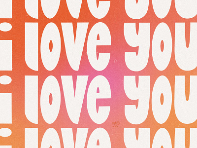 I Love You font design hand lettering handmade type i love you lettering love orange pink red