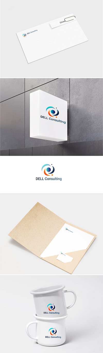 Logo "Dell Consulting" branding design graphic design logo vector