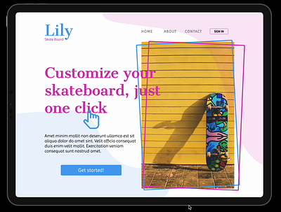 Lily Skateboard App on IPad Pro (Fake Project) 2danimation animation app design appdesign graphic design junior ui motion graphics skateboard skateboard app skateboardapp ui uiux userinterface webdesign