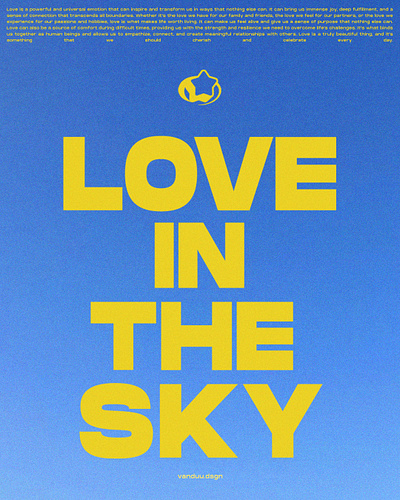 LOVE IN THE SKY - Poster Concept Design banner banner design creative design graphic graphic design love minimal poster poster design