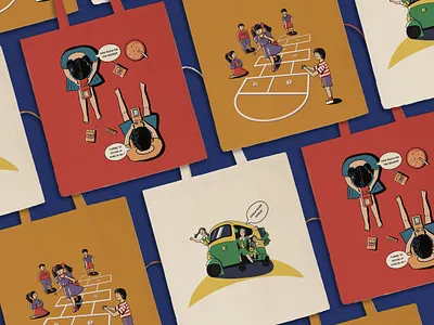 Tote bags with 90s-inspired illustrations 90s childhood custom lettering design dribbble freethrow hand lettering illustration indian lettering procreate