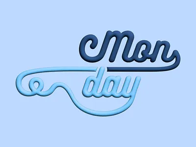 Monday blues adobe illustrator art blue design digital illustration graphic design hue illustration lettering monday type typography vector