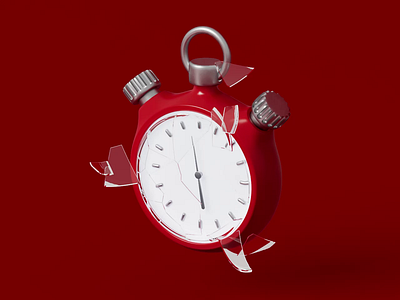 Broken stopwatch 3d 3d illustration animation design graphic design illustration motion graphics