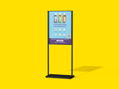 Smoothie Event Sign Stand display drink graphic design mock up