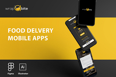 Food Delivery Mobile App (UI) app branding design graphic design illustration typography ui ux
