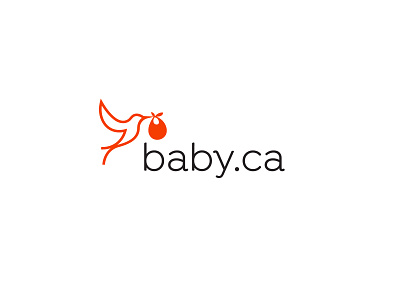 Baby.ca - Baby Product Logo app logo baby brand logo baby carrier logo baby carry baby product logo bird logo brand identity branding branding agency flying bird logo logo logodesign modern logo sac logo