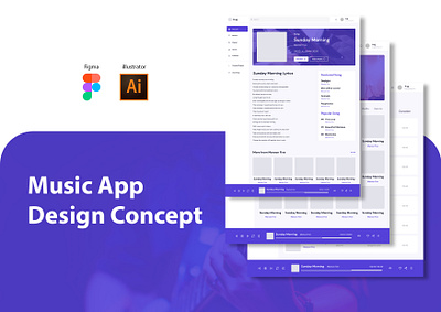 Music App Design Concept app branding design graphic design illustration logo mobeui mobile music musicapp ui ux vector