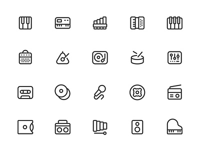 Myicons✨ — Music Instruments vector line icons pack design system figma icons flat icons icon design icon pack icons icons design icons library icons pack interface icons line icons sketch icons ui ui design ui designer ui icons ui kit web design web desinger