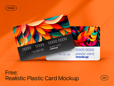 Realistic Plastic Card Mockup advertising banking business business card card corporate design download finance free freebie identity mockup money pixelbuddha plastic card psd