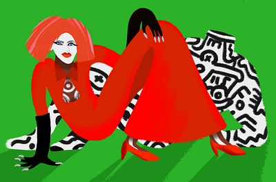 Vamp adobe art branding creative design digital art grace jones illustration keith haring vamp vampire