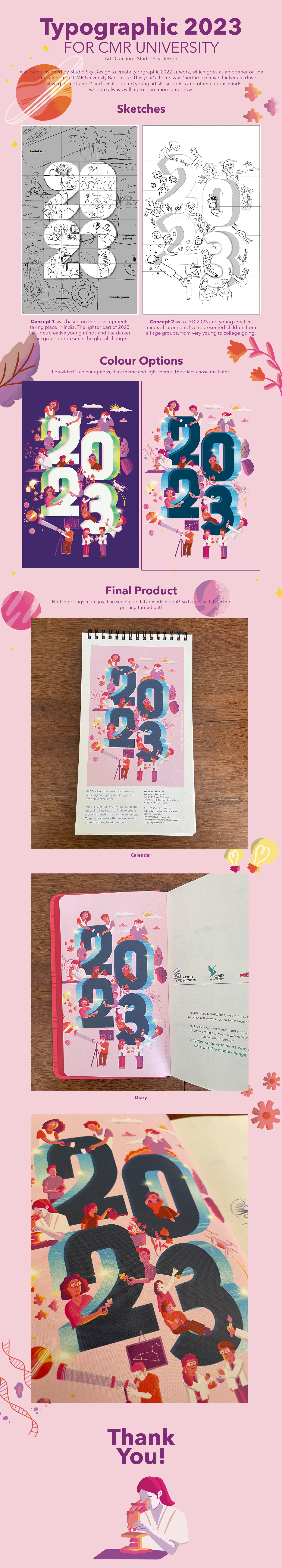 Typographic 2023 Illustration custom lettering design dribbble freethrow hand lettering illustration lettering procreate