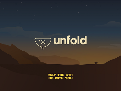 Unfold: May the 4th be with you 4th droid film holiday illustration jawa may movies star wars unfold