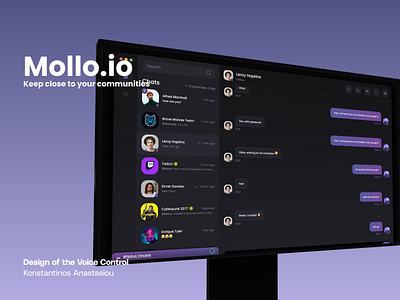 Design the voice controls of a social App [Mollo.io] ui uidesign ux uxdesign voice controls
